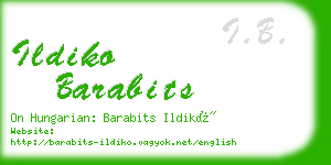 ildiko barabits business card